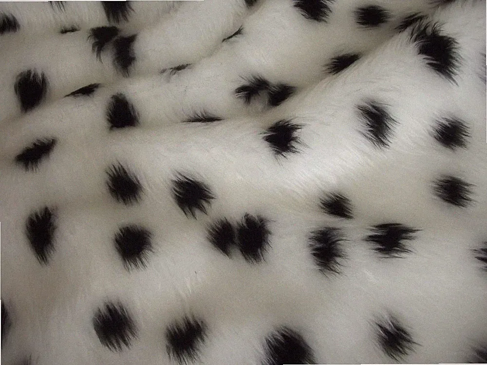 Animal Fun Faux Fur Fabric Material - DALMATIAN