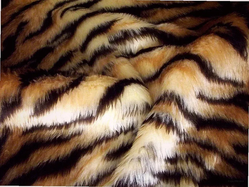 Animal Fun Faux Fur Fabric Material - TIGER