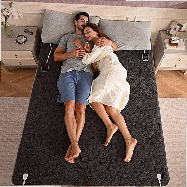 Bearhug Heated Electric Mattress Pad Queen – Dual Control Sherpa 10 Heat – OB