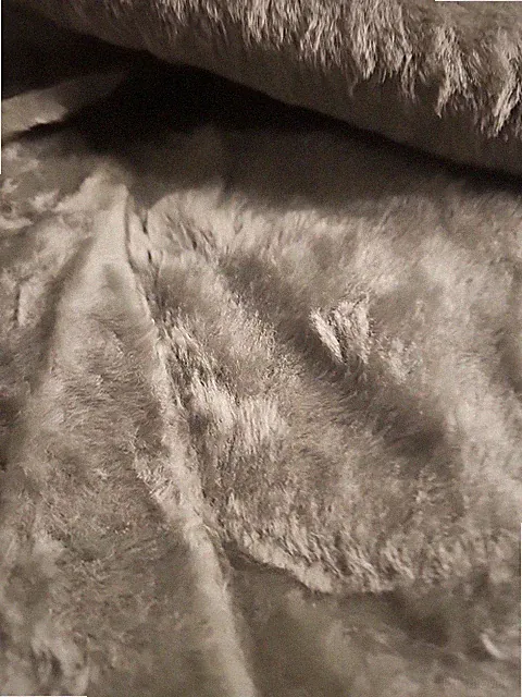 Plain Fun Faux Fur Fabric Material Gray, 2 yards, 60" wide.