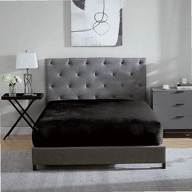 Queen Plush Fur Fitted Sheet - Ultra Soft & Thick Plush Fur - All Season Cozy...