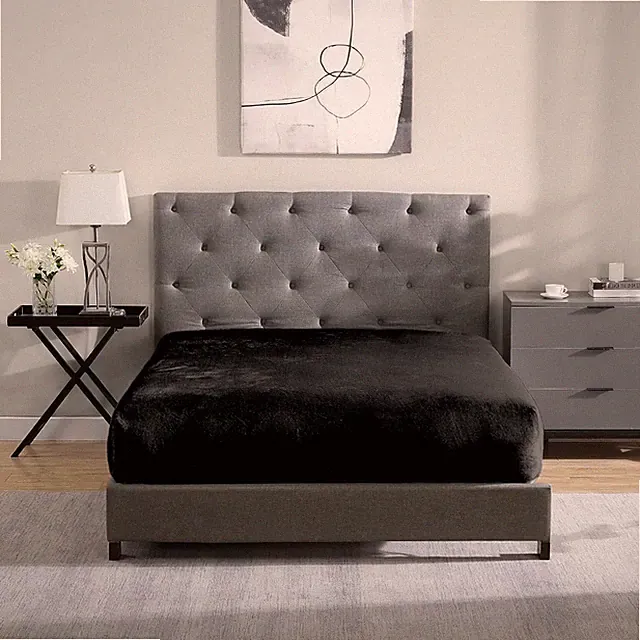 Queen Plush Fur Fitted Sheet - Ultra Soft & Thick Plush Fur - All Season Cozy Wa